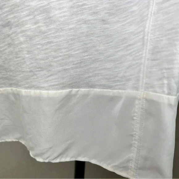 Garnet Hill Organic Cotton 100% Silk Bright White Tunic Medium - Picture 5 of 16